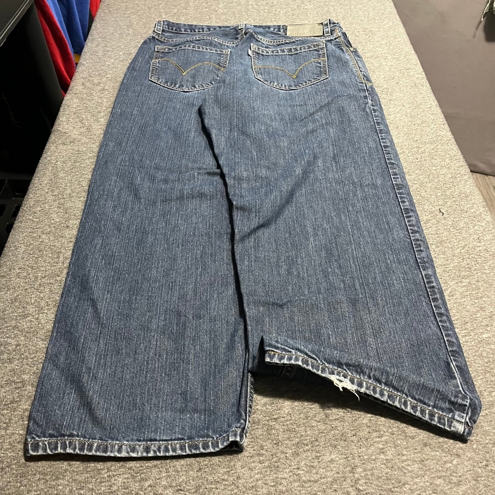 Levis SilverTab Baggy Jeans Mens 36x30 Blue Denim Wide Leg 90s Vintage Style